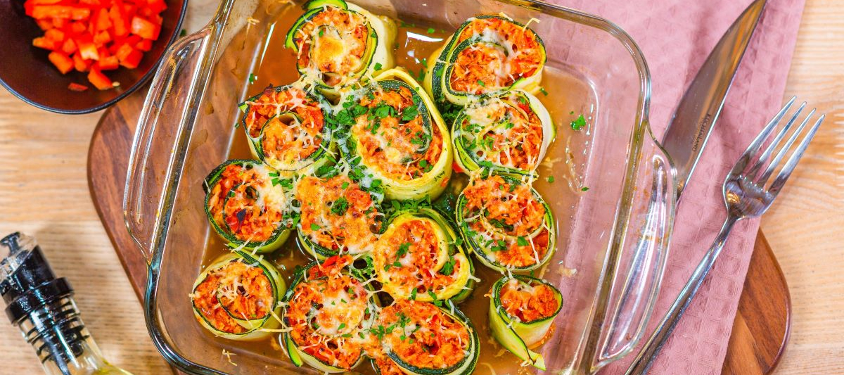 Цукини роллы с курицей