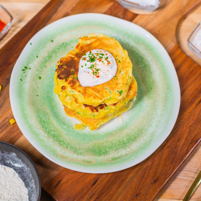 Кукурузные оладьи