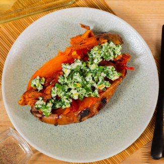 Запечённый батат с начинкой