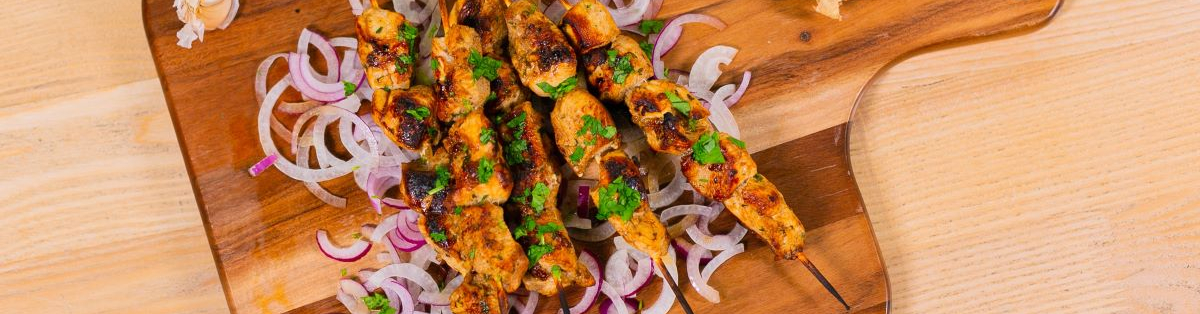 Шашлык из куриной грудки в духовке