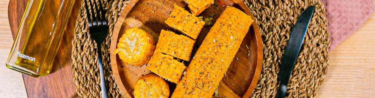 Запечённая кукуруза с травами