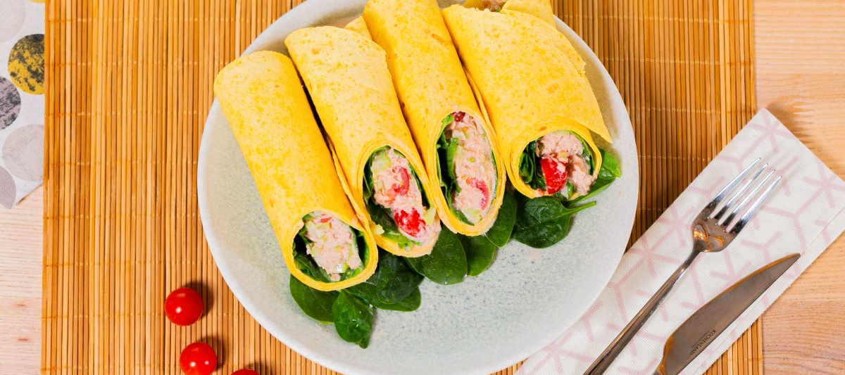 Ролл с тунцом и овощами