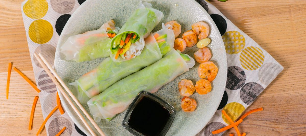 Спринг-роллы с креветками