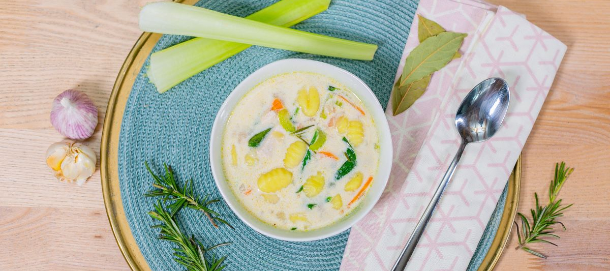 Куриный крем-суп с ньоки