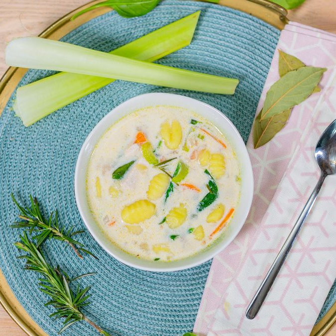 Куриный крем-суп с ньоки