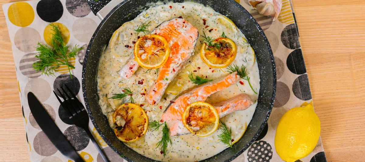 Форель в сливочно-лимонном соусе