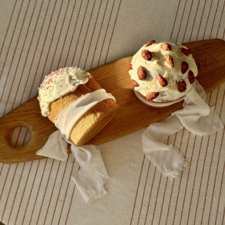 ПП Кулич без дрожжей с творожной глазурью