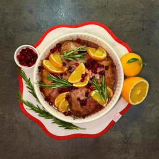 Курица в клюквенно-апельсиновом соусе