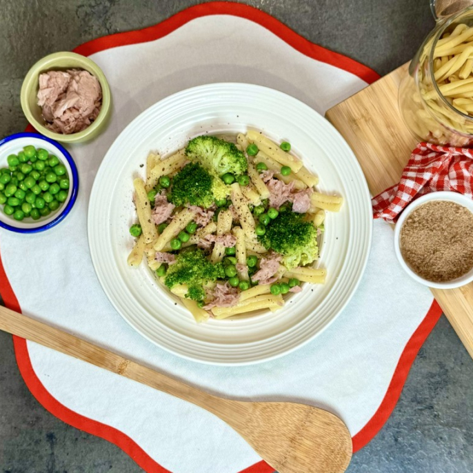 Паста с тунцом и брокколи